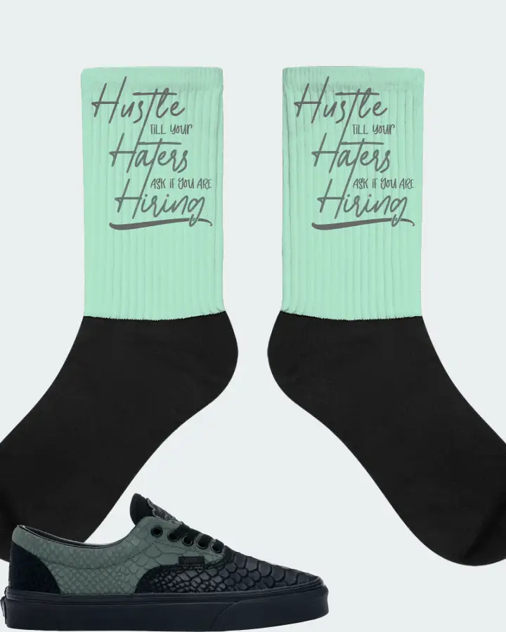 Vans Era Sneaker Matching Mint Socks - HUSTLE TILL YOUR HATERS ASK