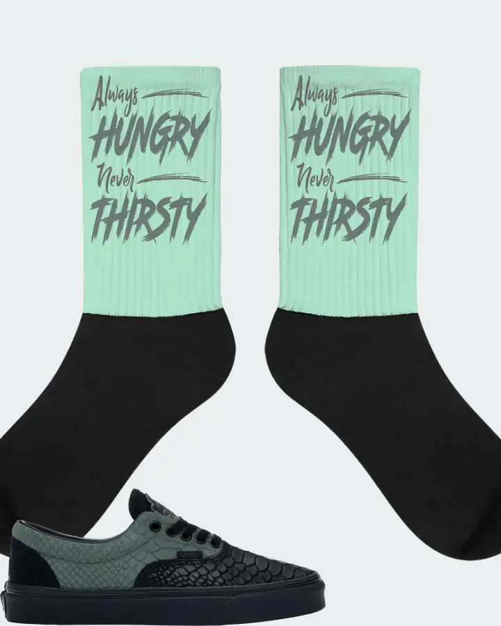 Vans Era Sneaker Matching Mint Socks - Always HUNGRY Never THIRSTY