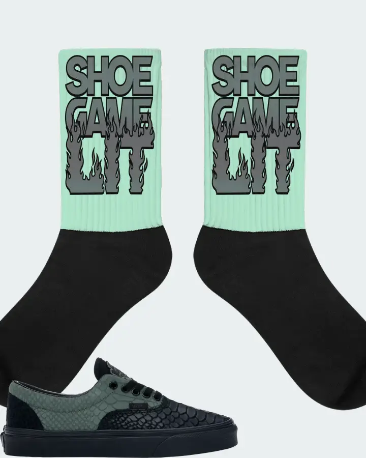 Vans Era Sneaker Matching Mint Socks - Shoe Game Lit Refreshed