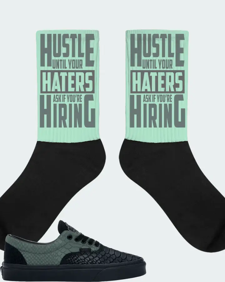 Vans Era Sneaker Matching Mint Socks - HUSTLE UNTIL YOUR HATERS