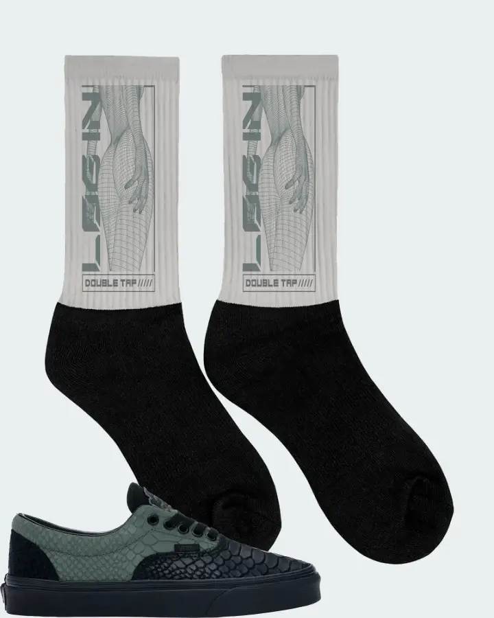 Vans Era Sneaker Matching Grey Socks (LOGIN) - View 2