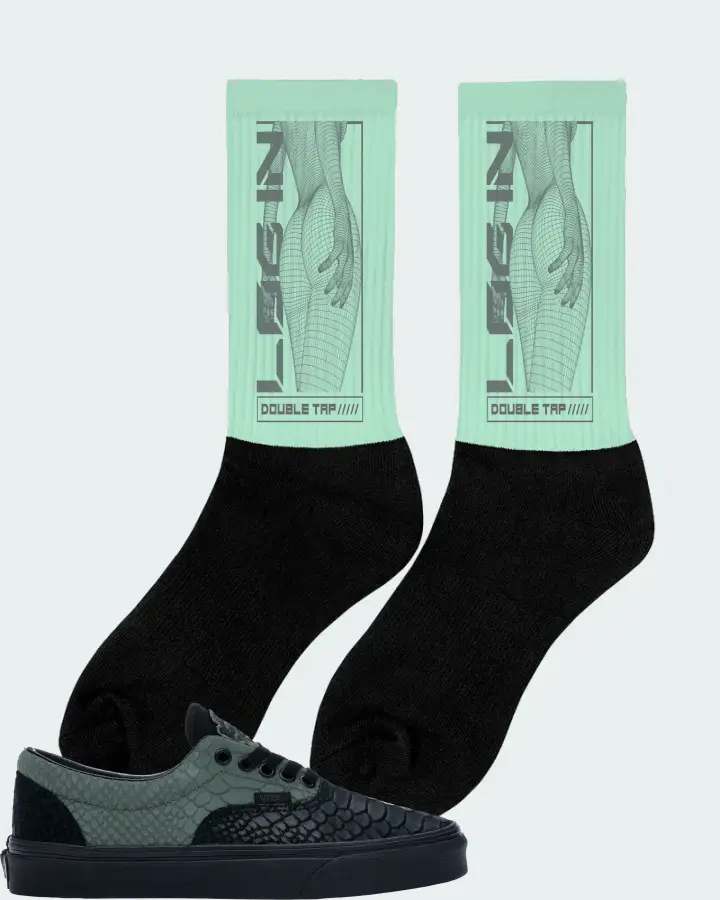 Vans Era Sneaker Matching Mint Socks (LOGIN) - View 3