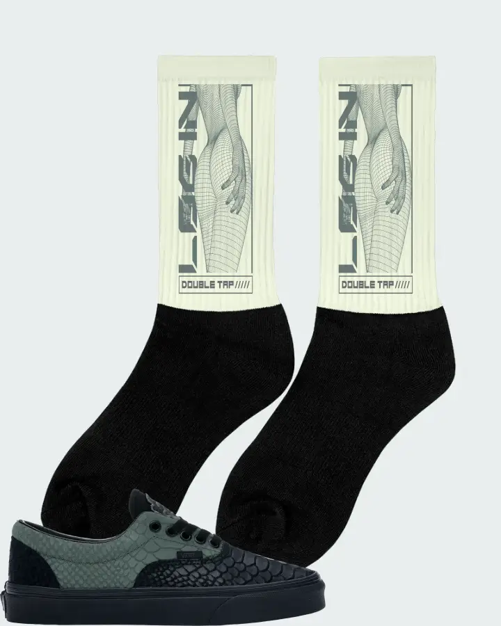 Vans Era Sneaker Matching Citron Socks (LOGIN) - View 3