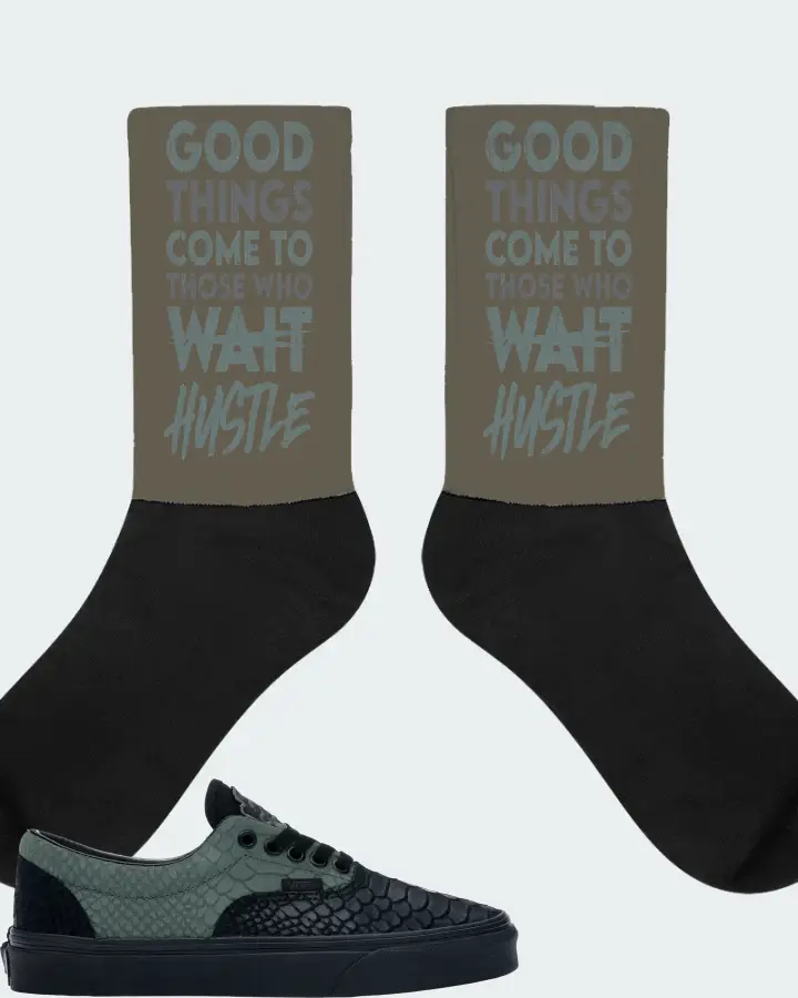 Vans Era Sneaker Matching Army Green Socks - Good Things Come