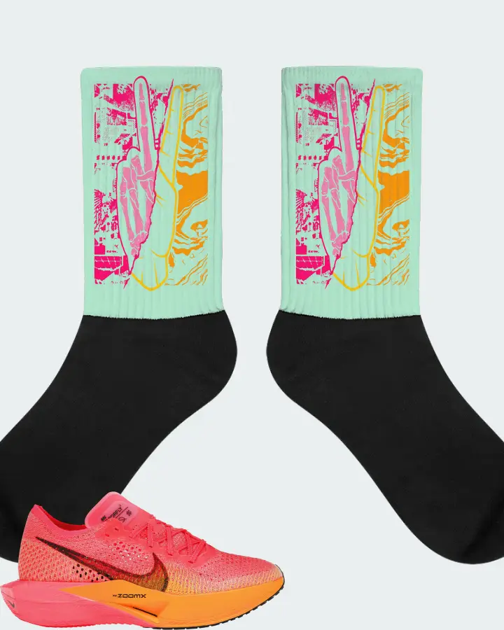 Nike ZoomX Vaporfly 3 Sneaker Matching Mint Socks - Peace of mind