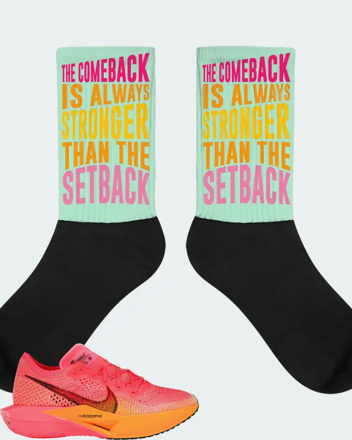 Nike ZoomX Vaporfly 3 Sneaker Matching Mint Socks - The Comeback