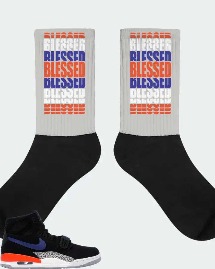 Jordan Legacy 312 Sneaker Matching Grey Socks - BLESSED Many Times