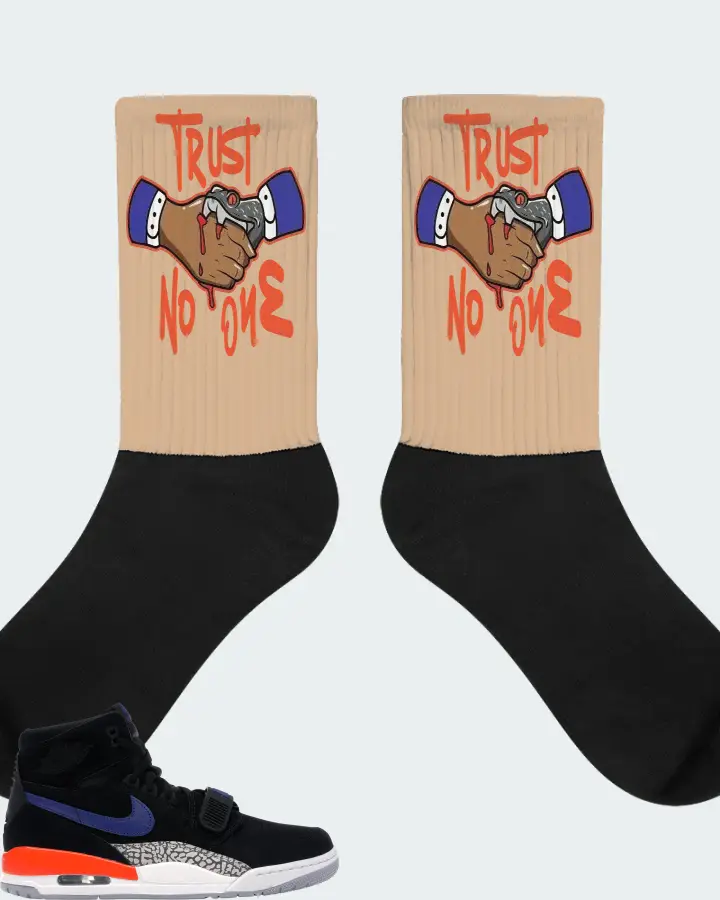 Jordan Legacy 312 Sneaker Matching Cream Socks - Trust No One