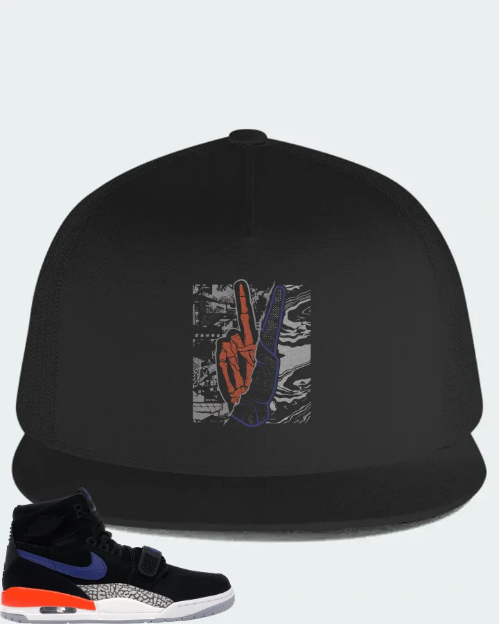 Jordan Legacy 312 Sneaker Matching Black Hat - Peace of mind