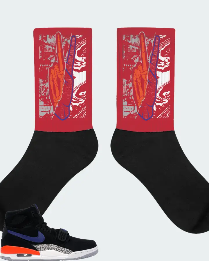Jordan Legacy 312 Sneaker Matching Red Socks - Peace of mind