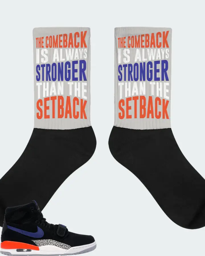 Jordan Legacy 312 Sneaker Matching Grey Socks - The Comeback