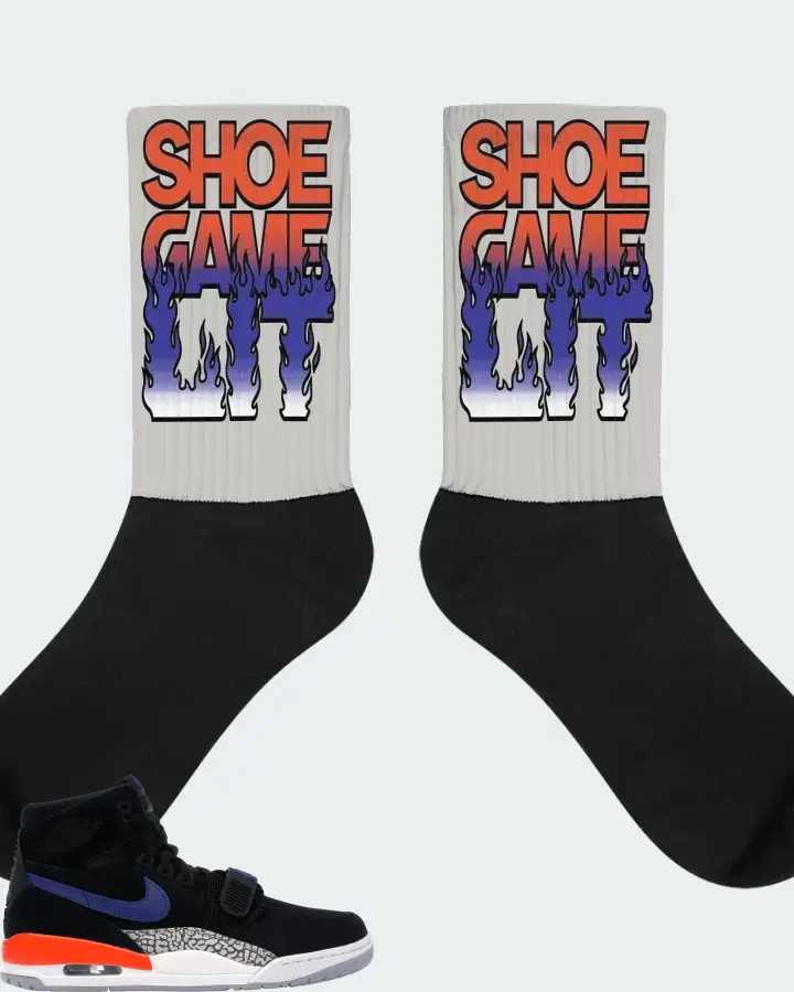 Jordan Legacy 312 Sneaker Matching Grey Socks - Shoe Game Lit Refreshed