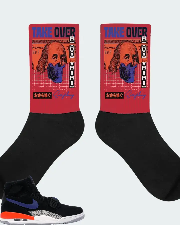 Jordan Legacy 312 Sneaker Matching Red Socks - Take Over