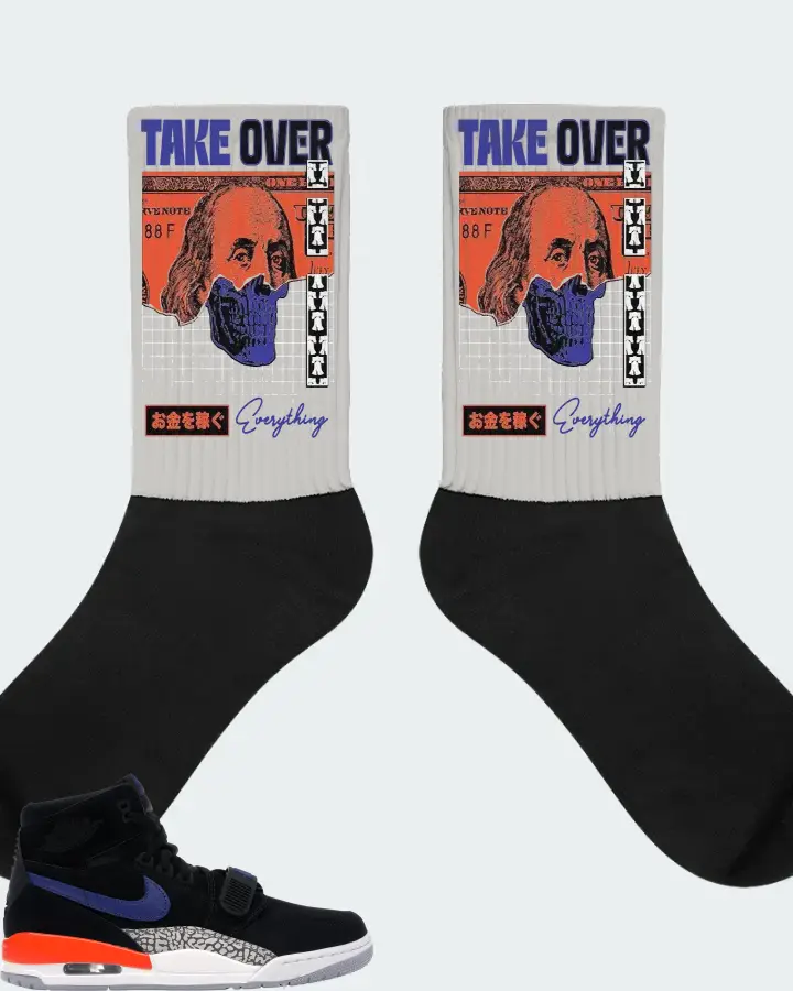Jordan Legacy 312 Sneaker Matching Grey Socks - Take Over