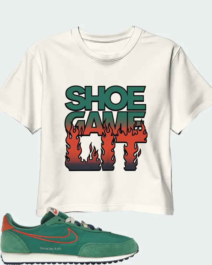 Nike Waffle Trainer 2 Sneaker Matching Ecru White Crop Top - Shoe Game Lit Refreshed