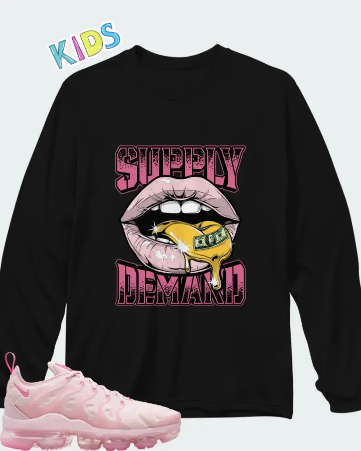 Nike Air VaporMax Plus Pink Foam Matching Kid's Long Sleeve T-Shirt