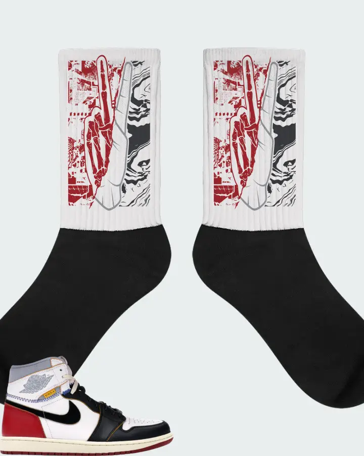 Jordan 1 Retro High Sneaker Matching White Socks - Peace of mind