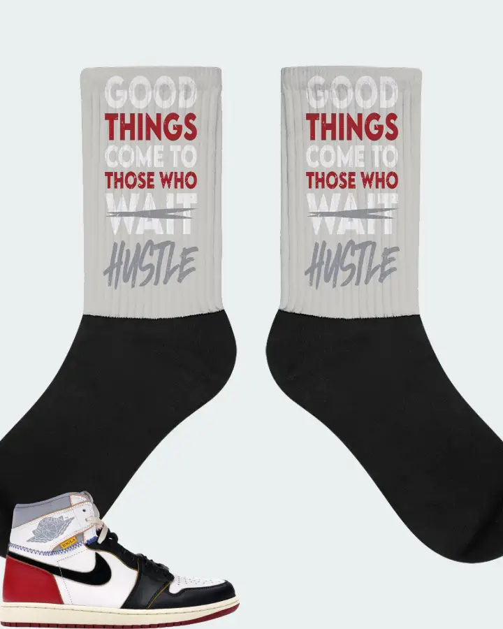 Jordan 1 Retro High Sneaker Matching Grey Socks - Good Things Come