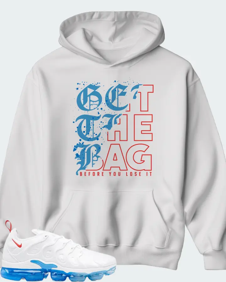 Nike Air VaporMax Plus White University Blue Matching Hoodie