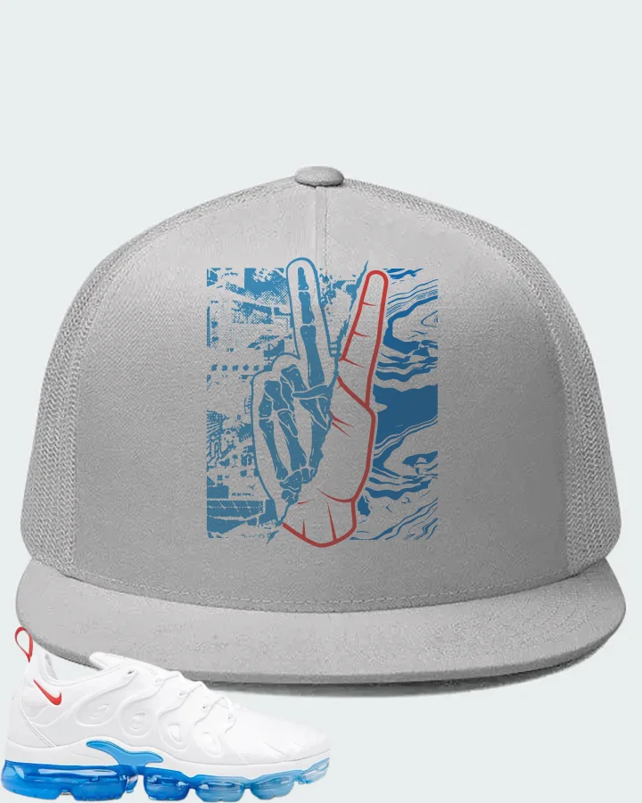 Nike Air VaporMax Plus White University Blue Matching Hat