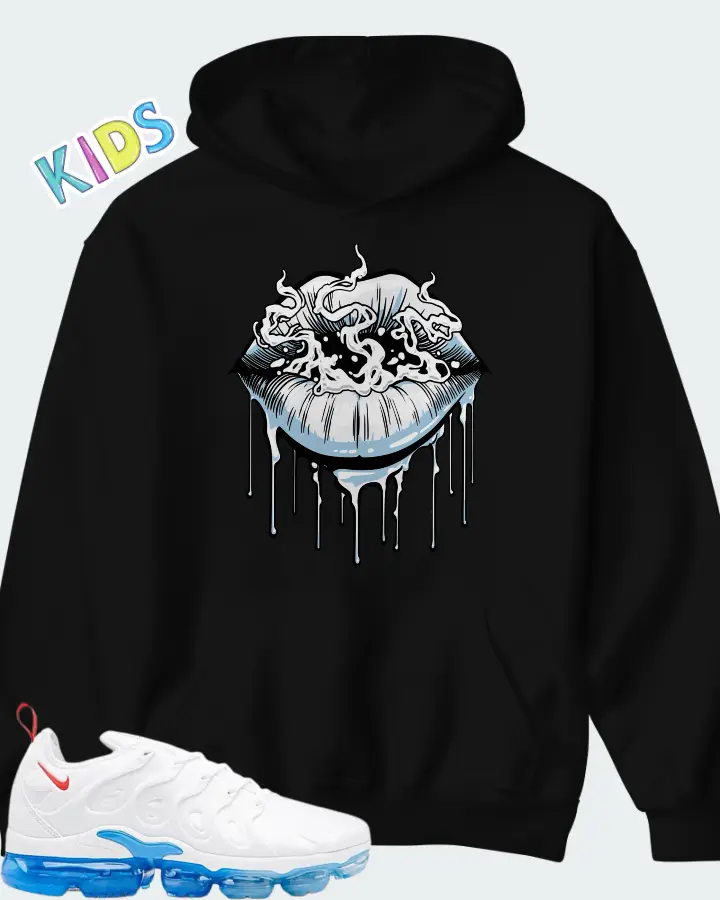 Nike Air VaporMax Plus White University Blue  Matching Kid's Hoodie