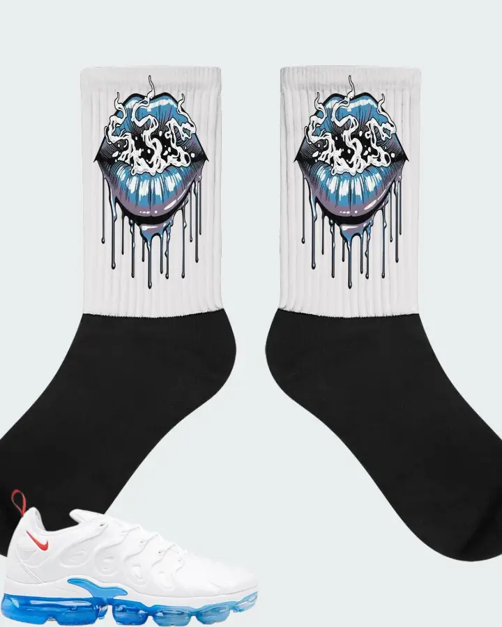 Nike Air VaporMax Plus White University Blue  Matching Socks