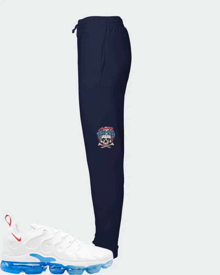 Nike Air VaporMax Plus White University Blue Matching Joggers