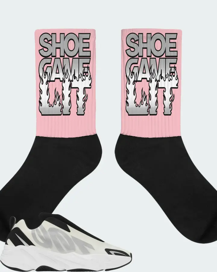 adidas Yeezy Boost 700 MNVN Laceless Sneaker Matching Pink Socks - Shoe Game Lit Refreshed