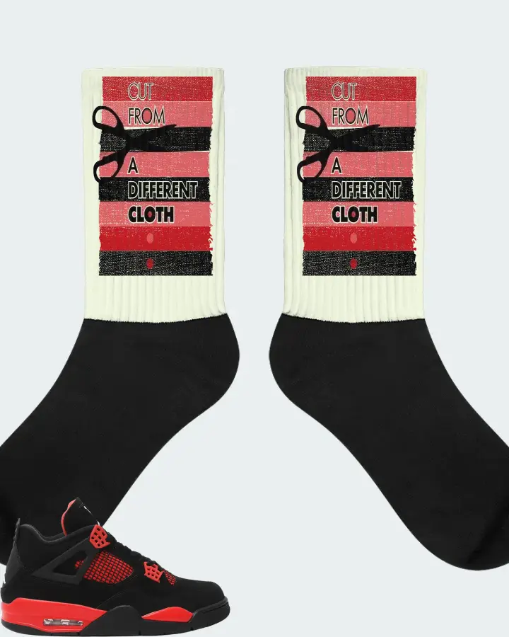 Jordan 4 Retro Sneaker Matching Citron Socks - Cut From a Different Cloth
