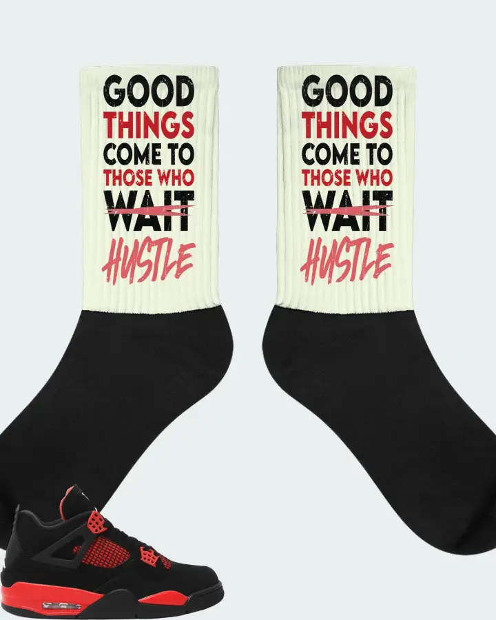Jordan 4 Retro Sneaker Matching Citron Socks - Good Things Come