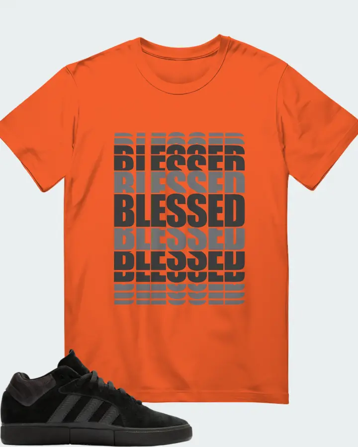 adidas Tyshawn  Sneaker Matching Orange T-Shirt - BLESSED Many Times