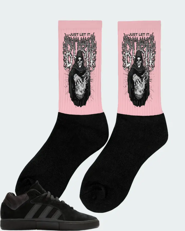 adidas Tyshawn  Sneaker Matching Pink Socks (Just Let It Burn) - View 3