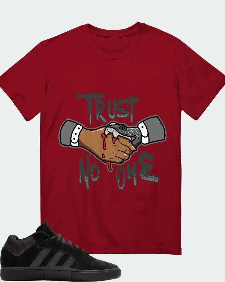 adidas Tyshawn  Sneaker Matching Cardinal T-Shirt - Trust No One