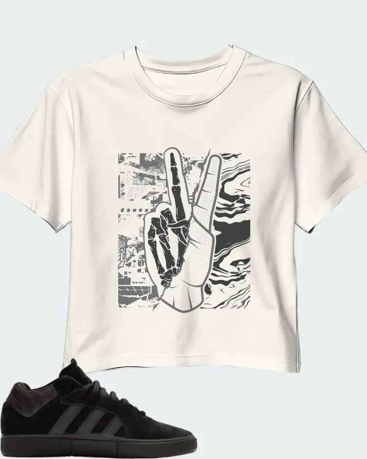 adidas Tyshawn Sneaker Matching Ecru White Crop Top - Peace of mind