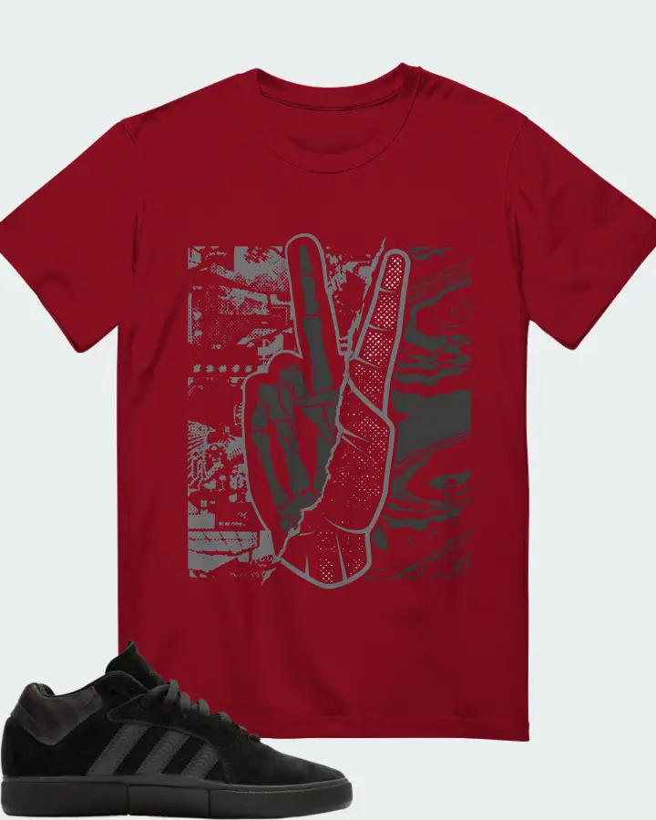 adidas Tyshawn  Sneaker Matching Cardinal T-Shirt - Peace of mind