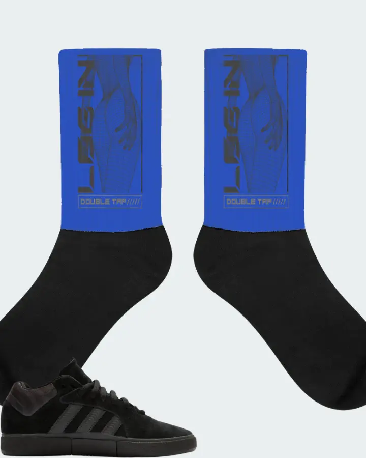 adidas Tyshawn Sneaker Matching Royal Blue Socks (LOGIN) - View 1