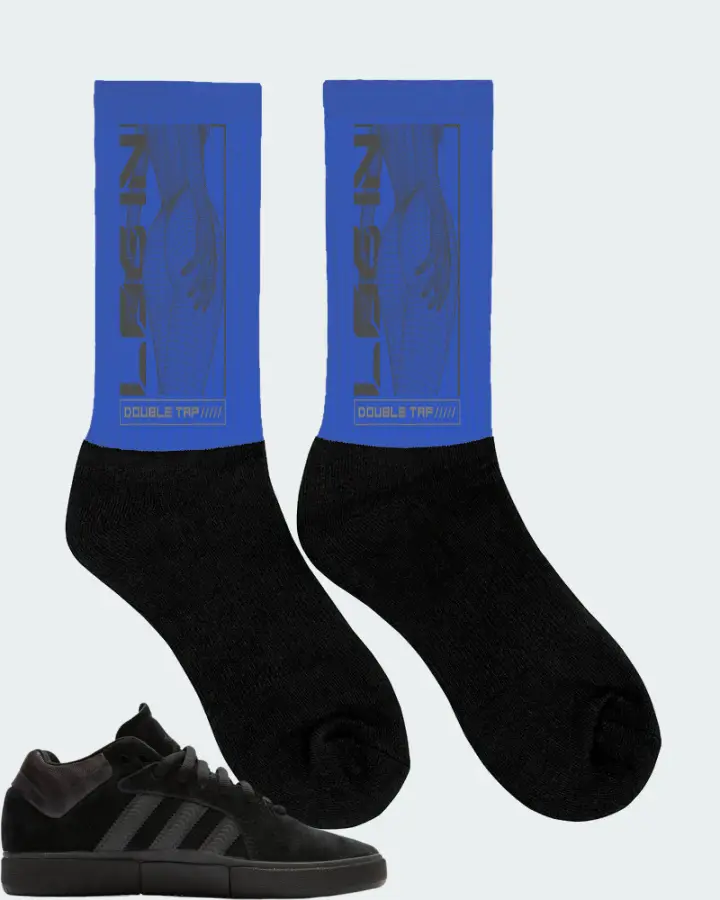 adidas Tyshawn Sneaker Matching Royal Blue Socks (LOGIN) - View 2