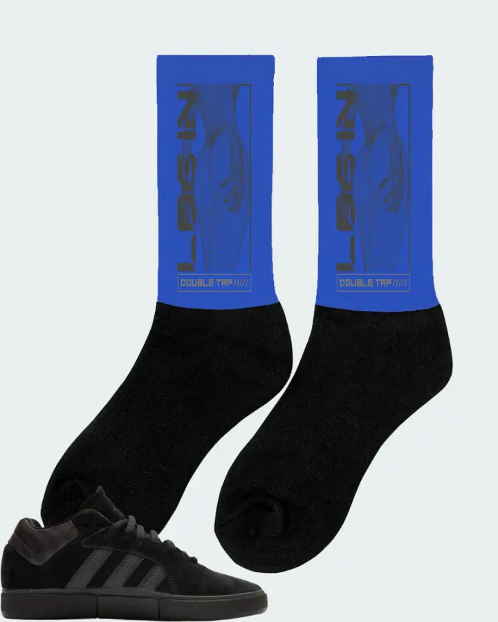 adidas Tyshawn Sneaker Matching Royal Blue Socks (LOGIN) - View 3
