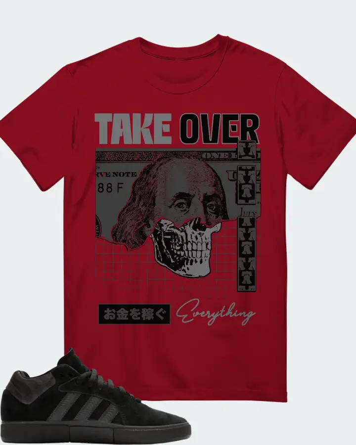 adidas Tyshawn  Sneaker Matching Cardinal T-Shirt - Take Over