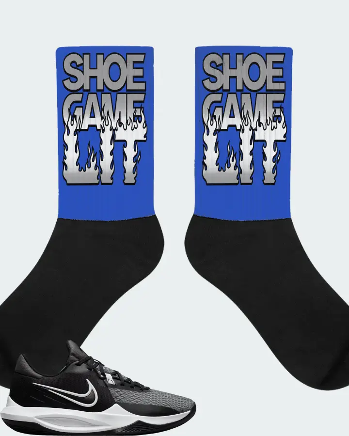 Nike Precision 6 Sneaker Matching Royal Blue Socks - Shoe Game Lit Refreshed