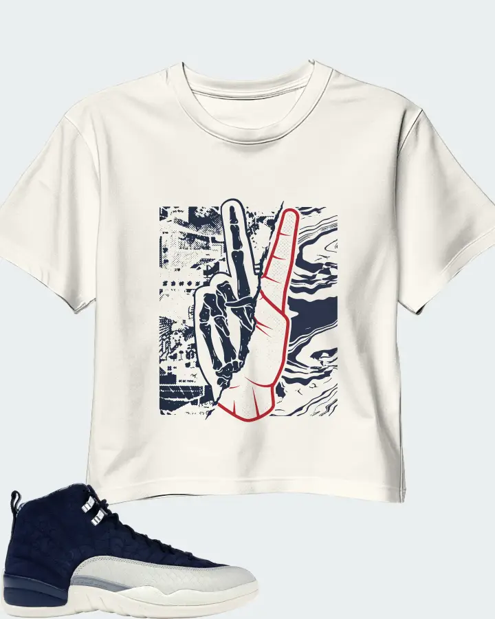 Jordan 12 Retro Sneaker Matching Ecru White Crop Top - Peace of mind