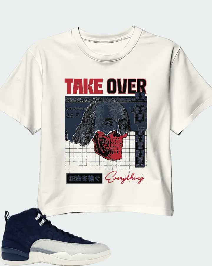 Jordan 12 Retro Sneaker Matching Ecru White Crop Top - Take Over