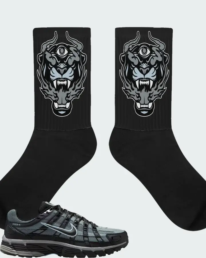 Nike P-6000 Black Cool Grey Matching Socks