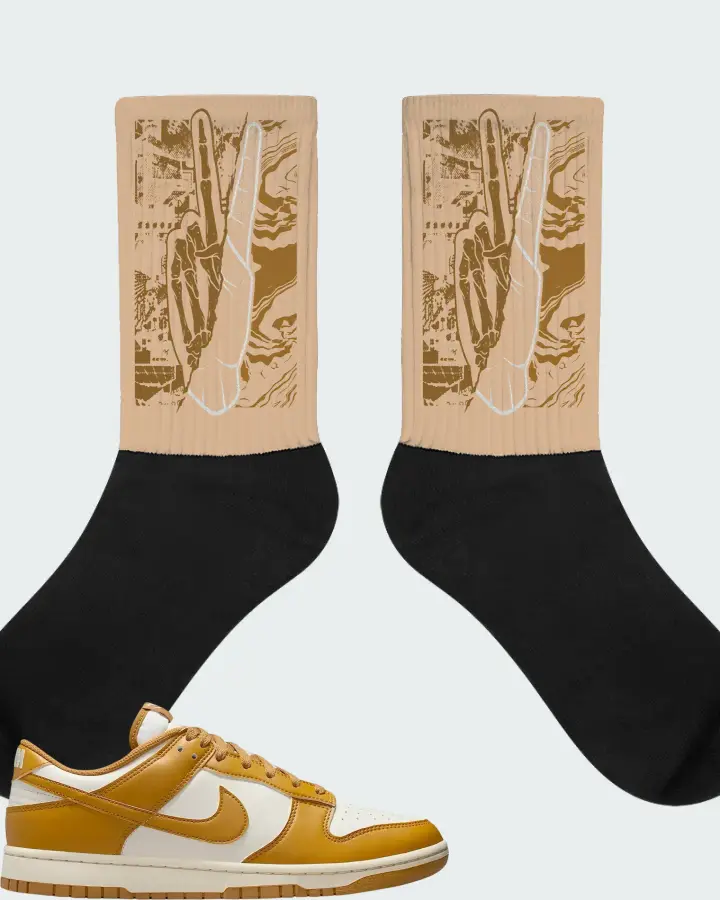 Nike Dunk Low Retro Pale Ivory Wheat Matching Socks