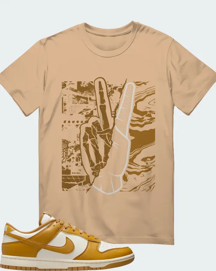 Nike Dunk Low Retro Pale Ivory Wheat Matching T-Shirt