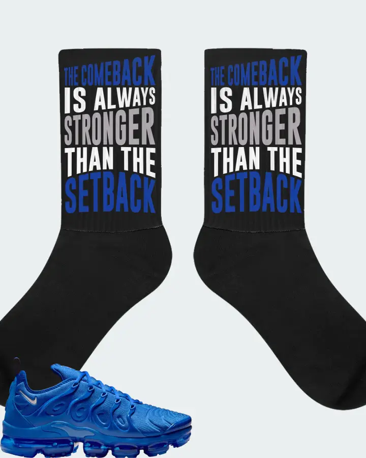 Nike Air VaporMax Plus  Game Royal  Sneaker Matching Black Socks - The Comeback