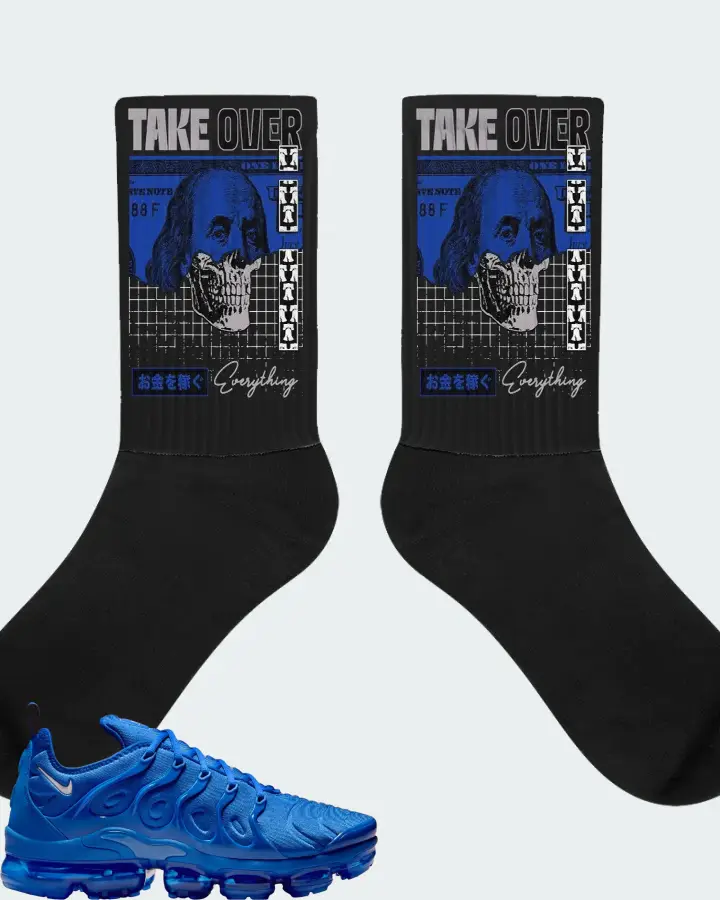 Nike Air VaporMax Plus  Game Royal  Sneaker Matching Black Socks - Take Over