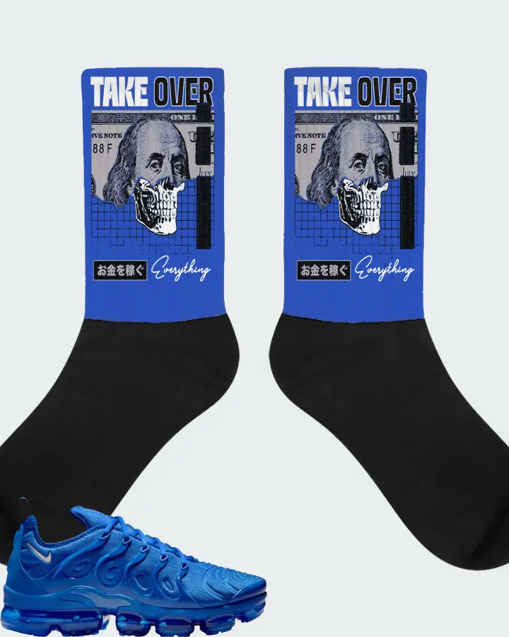 Nike Air VaporMax Plus  Game Royal  Sneaker Matching Royal Blue Socks - Take Over