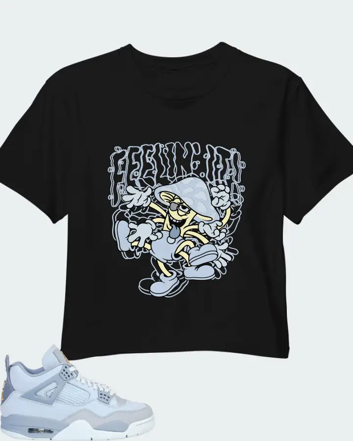 Air Jordan 4 UNC Basketball Matching Crop Top