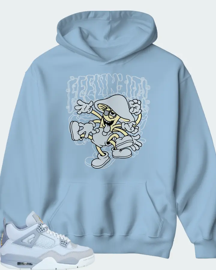 Air Jordan 4 UNC Basketball Matching Hoodie